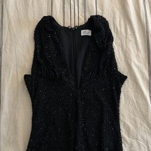 Oh Polly Black Beaded Dress